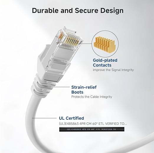 Cable Matters 10Gbps Snagless Cat 6 Ethernet Cable - 7ft - Image 4