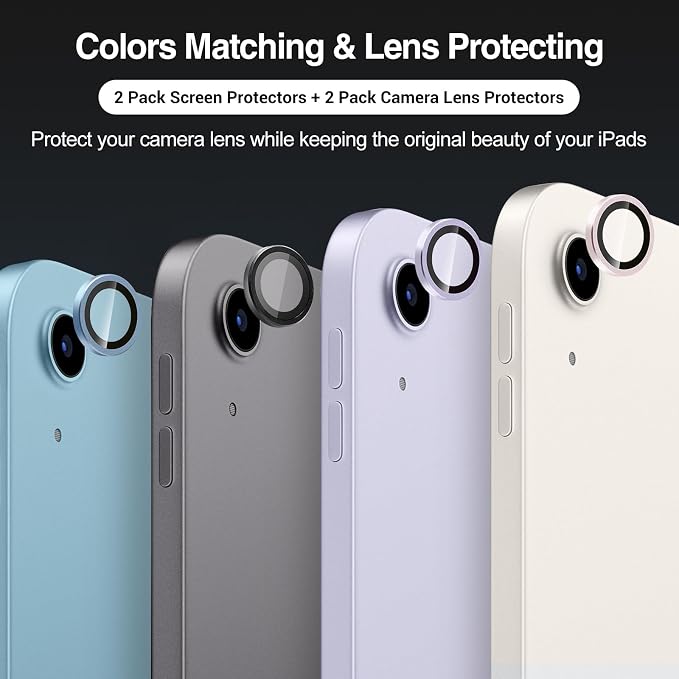 ProCase Screen Protector for iPad Air 5th /4th Generation 10.9" + Camera Lens - Image 2