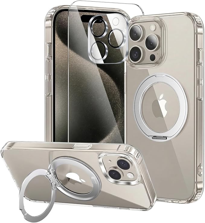 toushion 3 in 1 for iPhone 15 Pro Max Case Stand |Build in Kickstand, Screen by Unknown