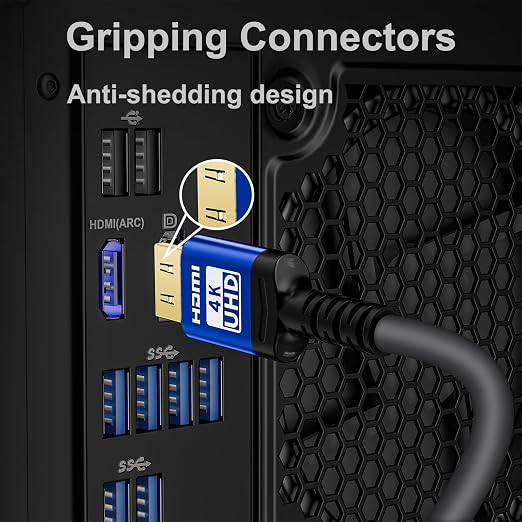 18Gbps hdmi cables 25 ft with Gripping Connectors, 4k ultra high speed Ethernet - Image 2