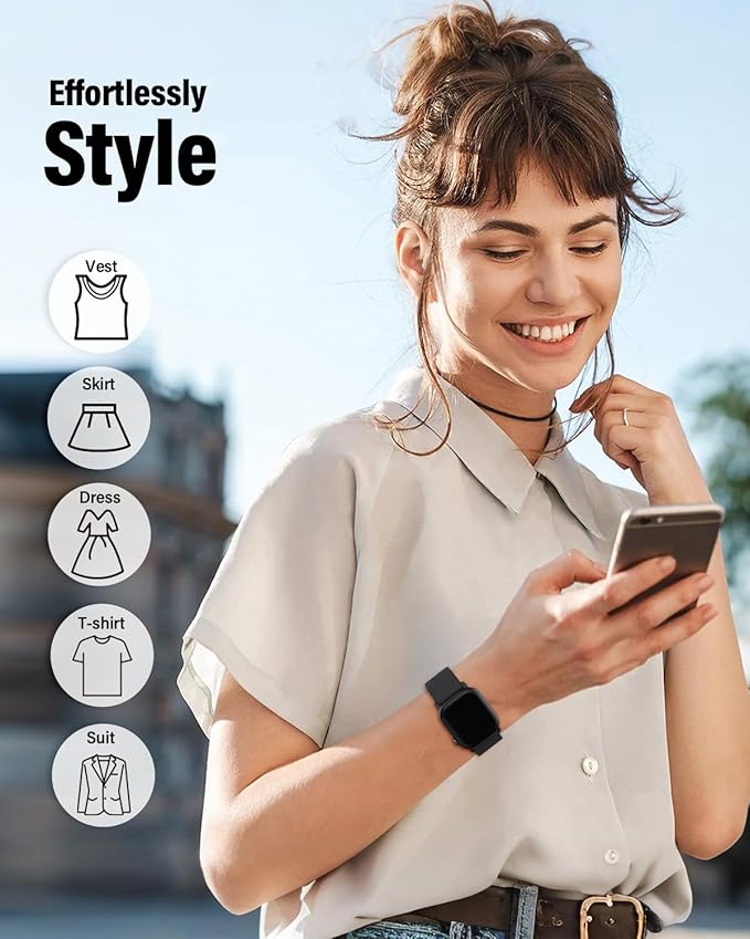 Stretchy Band Compatible with Apple Watch Bands 44mm 45mm 46mm 49mm 42mm 41mm - Image 5
