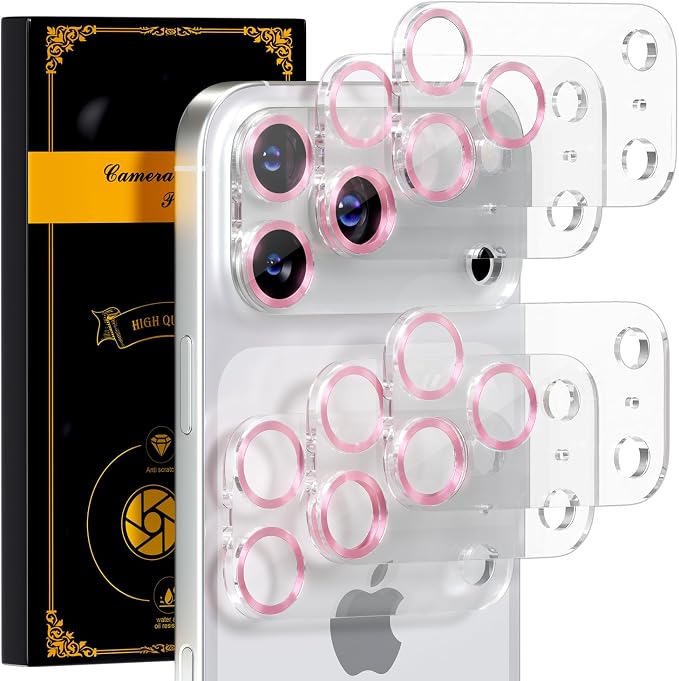 for 6 Pack iPhone 17 Pro Camera Lens Protector 9H Tempered Glass Camera Screen by Beuxece