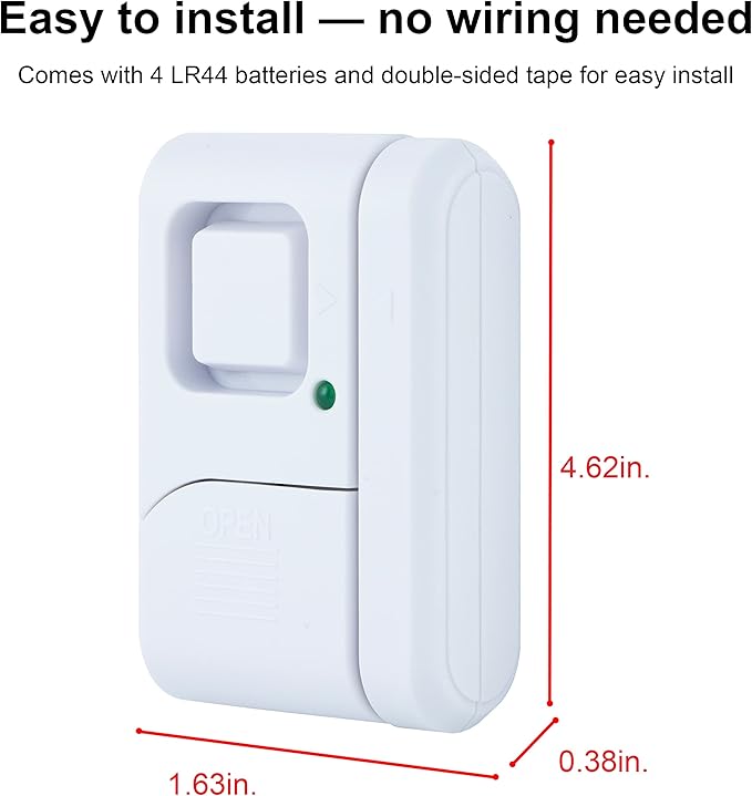 UltraPro Personal Security Window and Door Alarm, 6 Pack, DIY Protection - Image 2