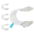 Cat6 Slim Patch Cables 0.5 Feet 24-Pack White, Cat6a Patch Cables 10Gbps 550MHz by Unknown