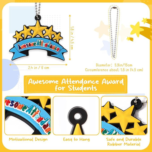 100 Pcs Awesome Attendance Silicone Tags - Image 2