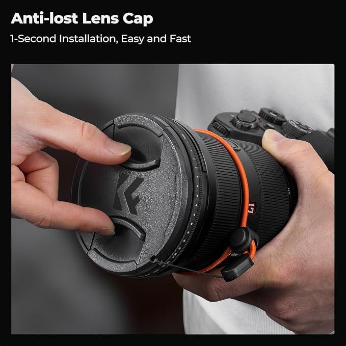 K&F CONCEPT 58mm Variable ND Camera Lens Filter ND2-ND400 + Filter Cap + - Image 5