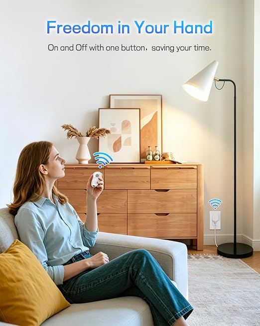 Greencycle Remote Control Outlet, Wireless Light Switch and 4 Outlet Plugs - Image 3