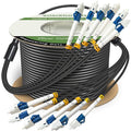75 Meters 6 Core Industrial TPU LC to LC Outdoor Armored Fiber Optic Cable by YUTIANHOME