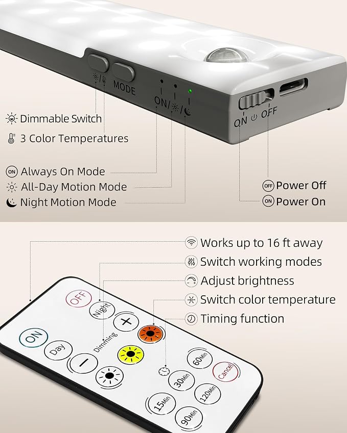 EZVALO 3-Pack Under Cabinet Lighting - Image 9