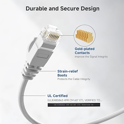 Cable Matters 10Gbps Snagless Short Cat 6 Ethernet Cable - 1ft - Image 5