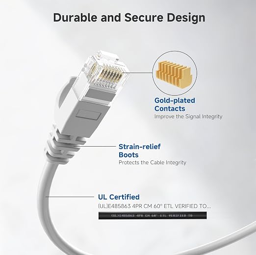 Cable Matters 10Gbps Snagless Cat 6 Ethernet Cable - 50ft - Image 5