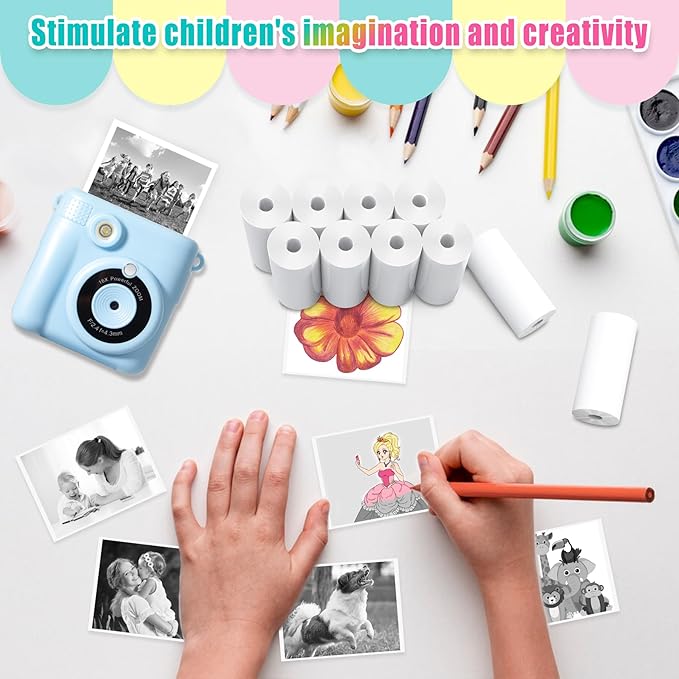 12 Rolls Kids Instant Camera Thermal Print Paper Refill - Image 4