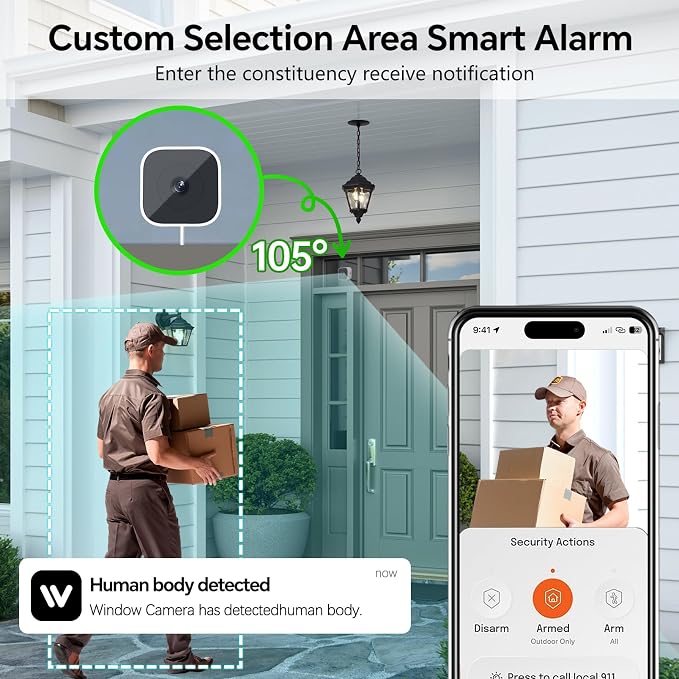 3MP Window Cameras for Home Security, Security Camera, 2K Full Color Night - Image 4