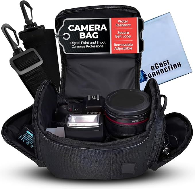 eCostConnection Medium Camera Bag Case – Soft Padded Camera Equipment Bag - Image 2
