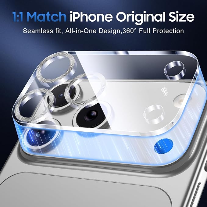 UniqueMe Compatible for 3 Pack iPhone 17 Pro Camera Lens Protector - Image 5