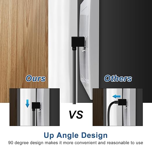 Ultra Thin Cat 6 Ethernet Cable 90° Downward Angle 6.6 Feet, Flexible & Slim - Image 6