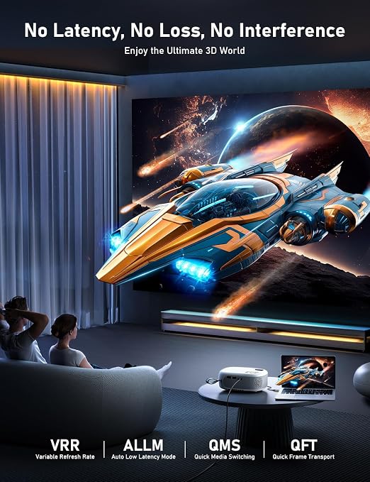 Fiber Optic HDMI Cable 6FT, 8K HDMI 2.1 Cable, High-speed 48Gbps, Support - Image 3