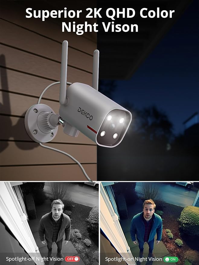 DEKCO 4 Pack Wired Home Camera Outdoor - Image 5