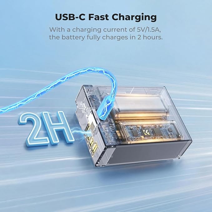 K&F CONCEPT 2-Pack LP-E17 Battery, USB-C R50 Battery Compatible - Image 4