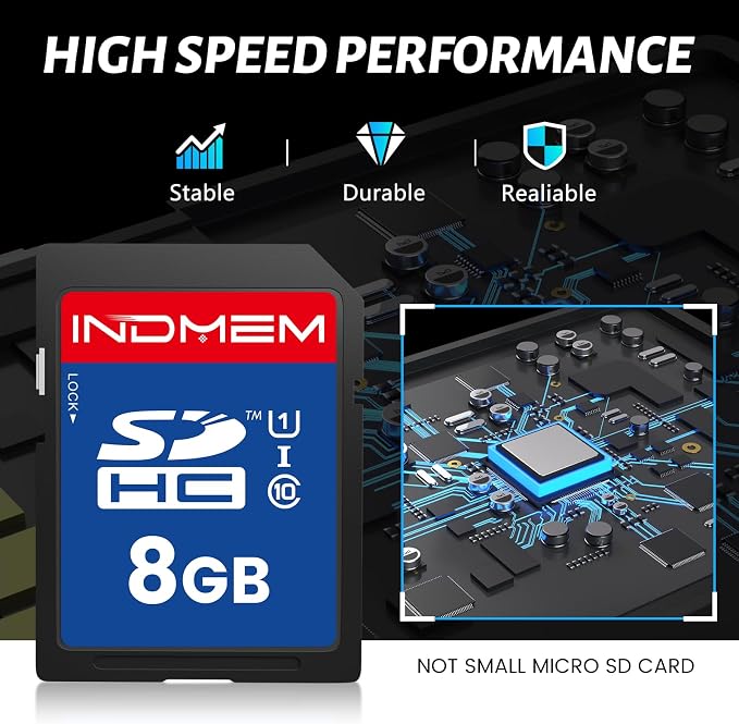 SD Card 8GB, High Speed Full HD Video Recording Secure Digital Cards - Image 3