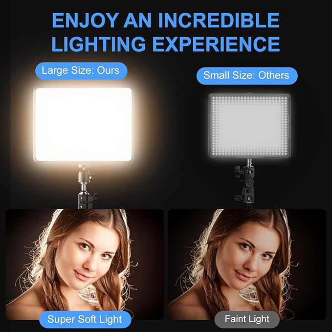 ALTSON 2 Packs Video Light Kit, LED Studio Light, 2700-6500K Dimmable - Image 4