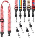 FIEIL Red and White Geometric Shoulder Strap, Adjustable Camera Strap by FIEIL
