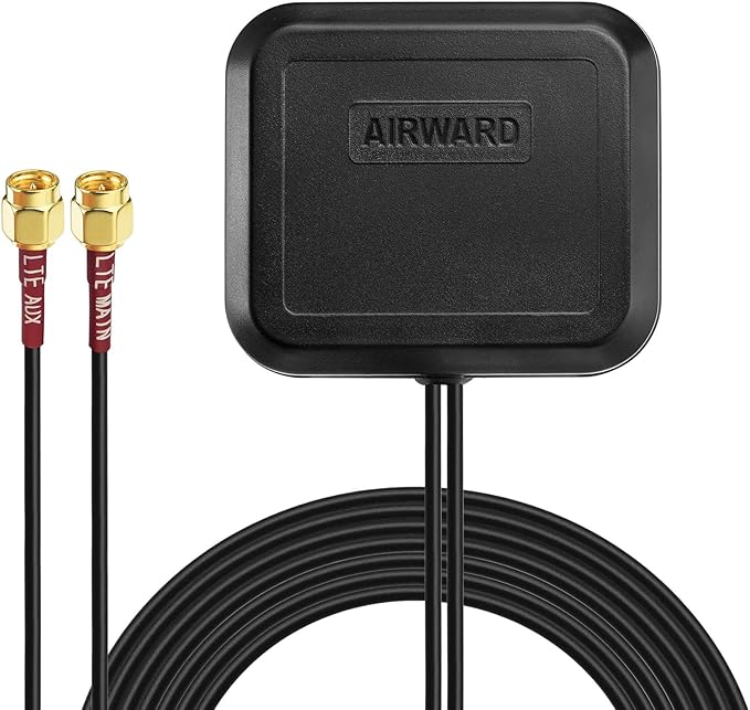 Superbat 4G LTE Antenna MIMO Magnetic Mount Omni-Directional Dual SMA Male by SUPERBAT