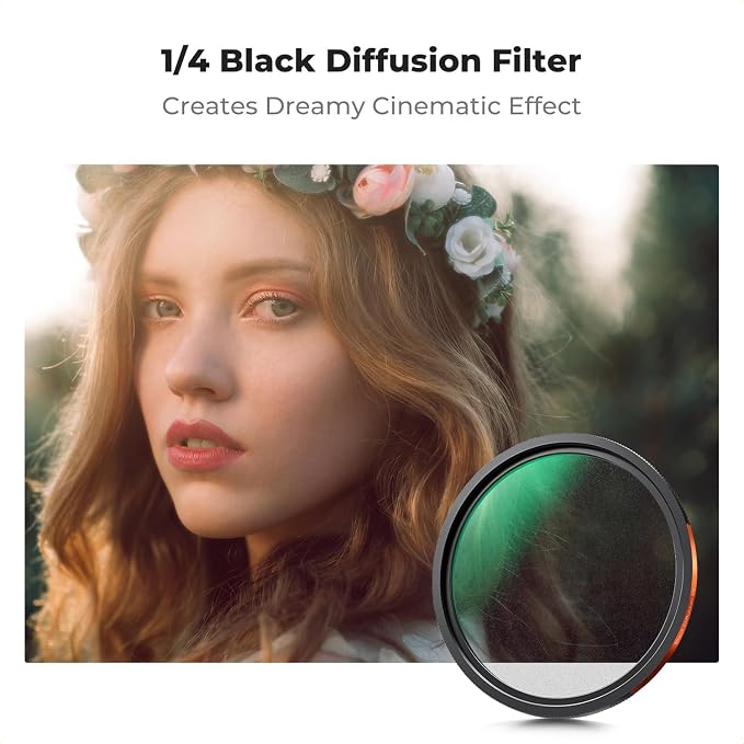 K&F CONCEPT 82mm Magnetic 1s Swap 5-Pack: CPL + VND2-32 + Black Diffusion 1/4 + - Image 5