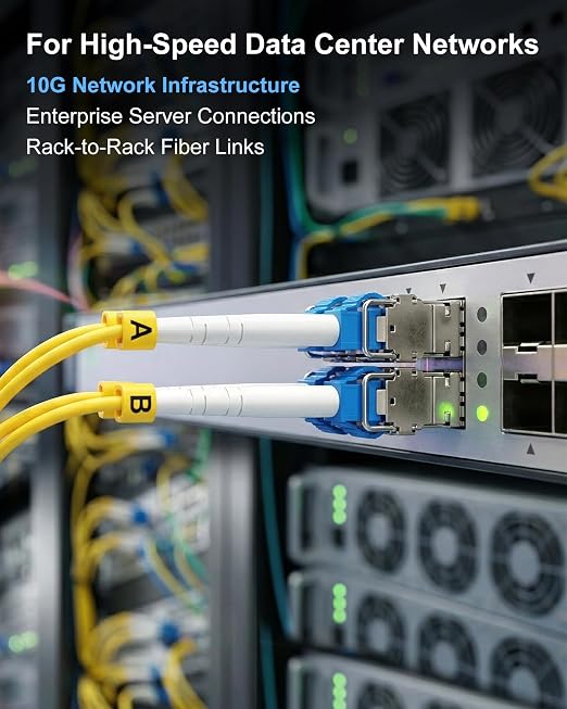 VANDESAIL OS2 LC to LC Single Mode Fiber Patch Cable 4M, LC-LC SMF Optical - Image 2