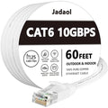 Jadaol Cat 6 Ethernet Cable 60 ft, 10Gbps Support Cat8 Cat7 Network, Flat RJ45 by Jadaol