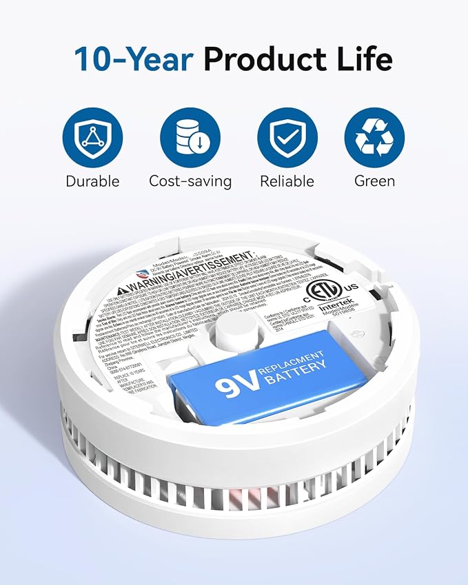 SITERWELL 10 Pack Smoke Detector, 10 Year Product Life Fire Alarm - Image 4