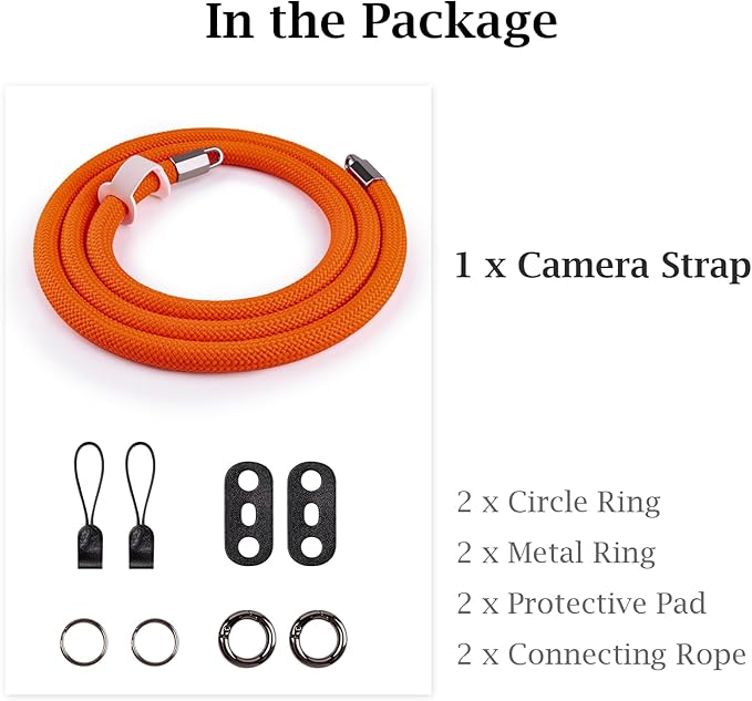 VOVMOEYA Nylon Braided Camera Rope Strap, Camera Neck Shoulder Strap - Image 7