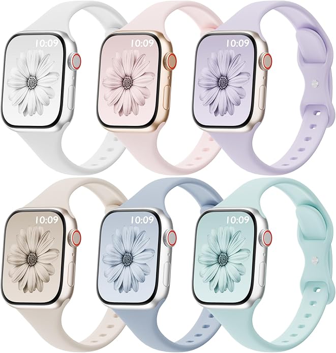 6 Pack Thin Bands Compatible by SLIMBAND