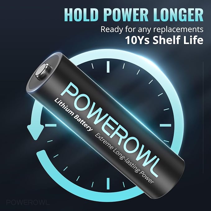POWEROWL Lithium Batteries AA 16 Pack, High Capacity 1.5V Double A Battery Long - Image 5