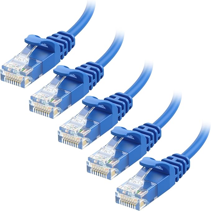 Cable Matters 10Gbps 5-Pack Snagless Cat 6 Ethernet Cable - 5ft by CableMatters