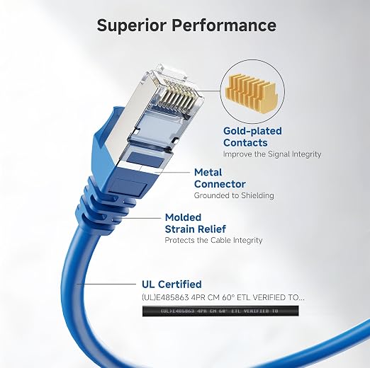Cable Matters 10Gbps Snagless Short Shielded Cat 6A Ethernet Cable - 3ft - Image 4