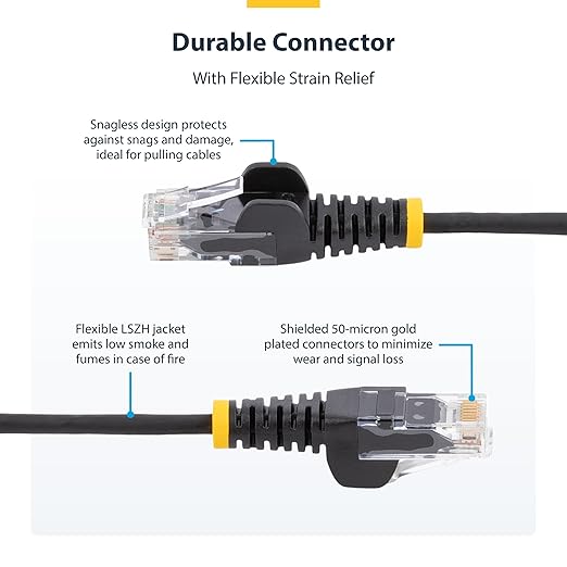 StarTech.com 20ft Green Slim CAT6 Ethernet Cable, Snagless RJ45, 28AWG Pure - Image 3