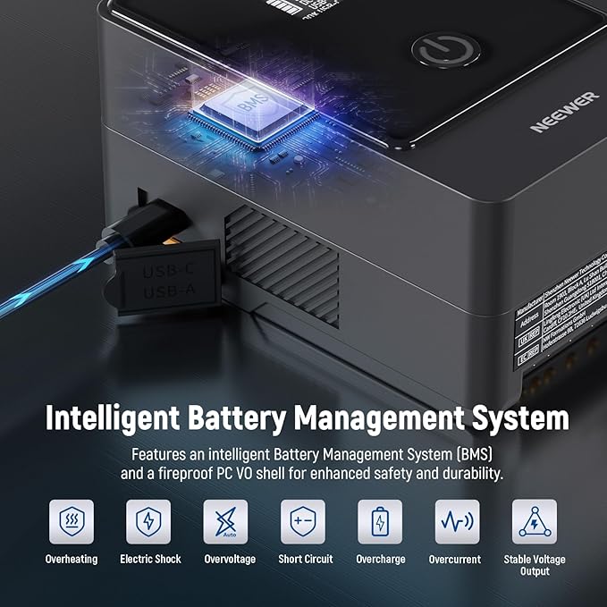 NEEWER Mini V Mount Battery, 6800mAh 99Wh V Lock Battery, PD65W Fast Charging/D - Image 6