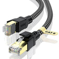 Cat 8 Ethernet Cable 30FT, High-Speed Braided Internet Cable Network Cord by CABNEER
