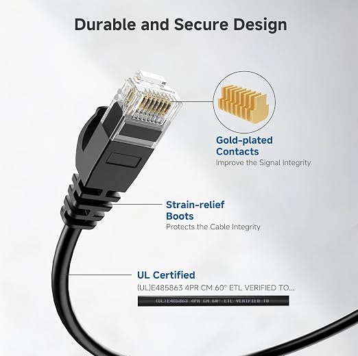 Cable Matters 10Gbps Snagless Cat 6 Ethernet Cable - 75ft - Image 5