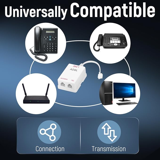 Uvital in-Line DSL Filter Splitter, ADSL Splitter Filter, DSL Filter - Image 6