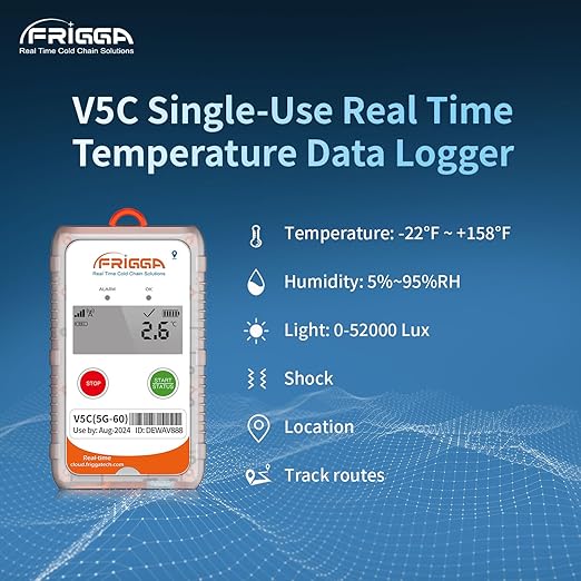 Frigga V5C 4G/5G Real-Time Temperature Humidity Data Logger Single-Use 28800 - Image 6