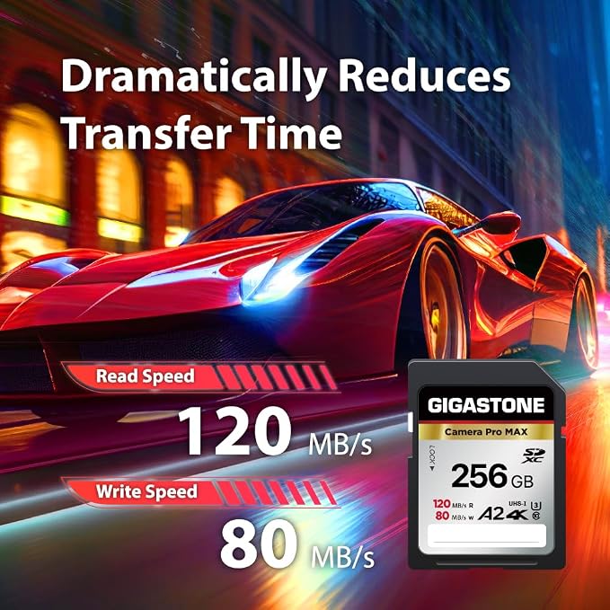 【5-Years Data Recovery】 GIGASTONE 256GB SD Card, 4K Camera Pro MAX, UHS-I A2 4K - Image 3