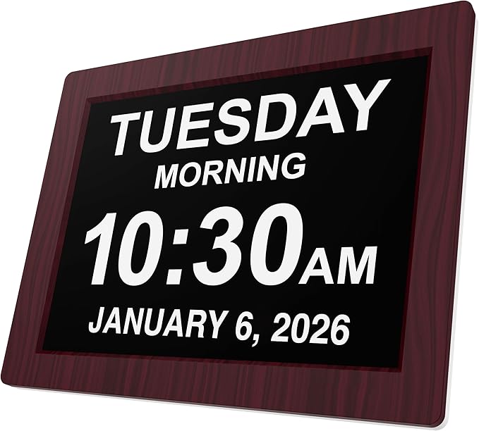 American Lifetime New 2026 Dementia Clock Large Digital Clock by AmericanLifetime