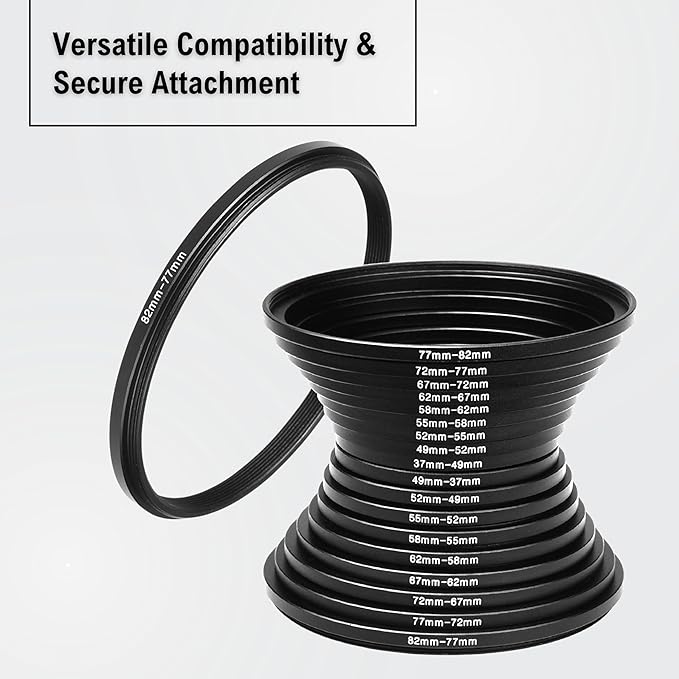 18-Piece Filter Ring Adapter Set - Image 4