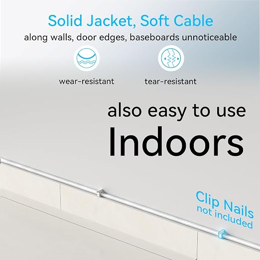 Cat6a Ethernet Cable Slim 250ft Outdoor&Indoor, 28AWG Pure Copper Cat6 Internet - Image 3