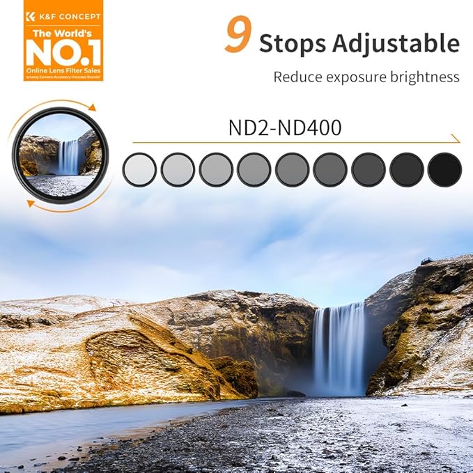 K&F Concept 58mm Variable ND2-ND400 ND Lens Filter - Image 2