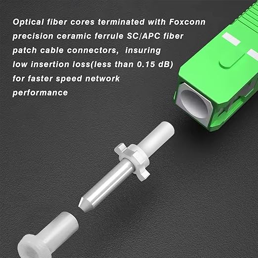 10Pack - 30m SC/APC to SC/APC Fiber Optic Internet Cable, Single Mode Patch - Image 4
