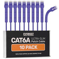 Everest Ultra Slim Cat6a Ethernet Patch Cables 5ft Purple by EverestMediaSolutions