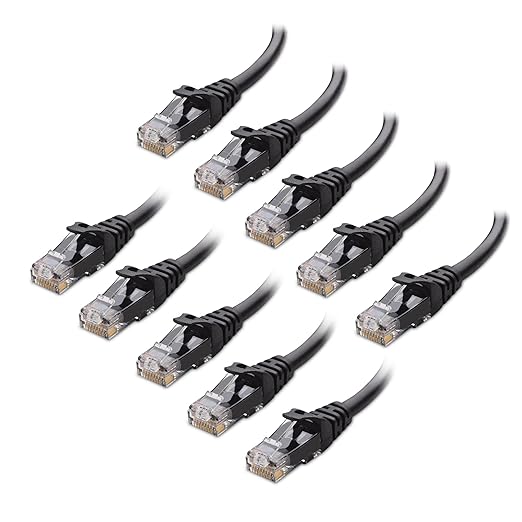 Cable Matters 10Gbps 10-Pack Snagless Cat 6 Ethernet Cable - 14ft by CableMatters